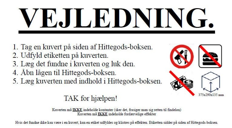 Vejledning til hittegods drop bokse