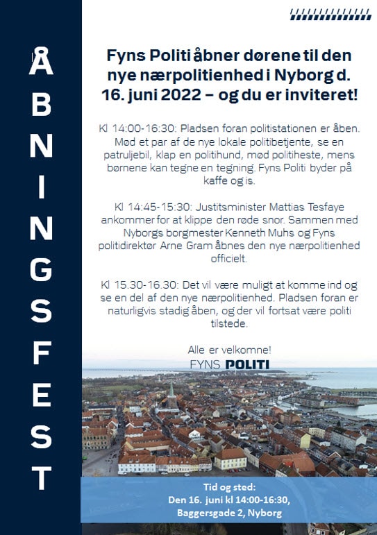 Åbning nyborg nærpolitienhed juni 2022