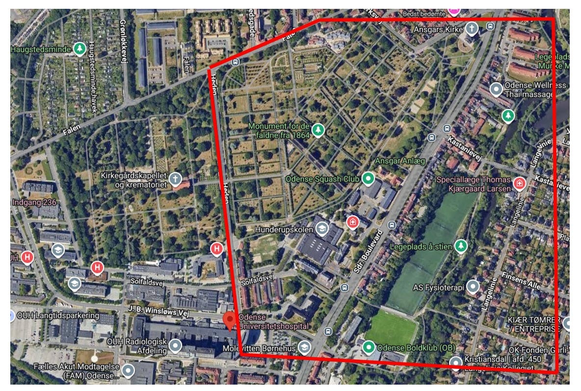kort over odense