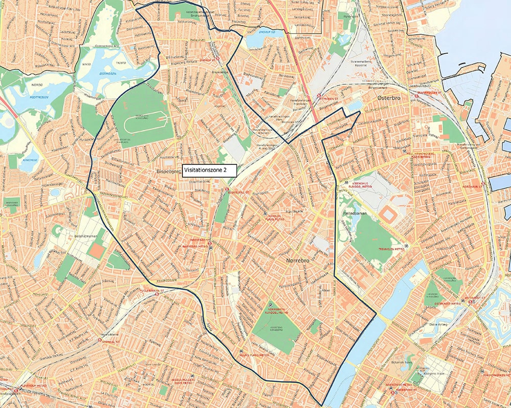 Visitationszone på Nørrebro og i NV