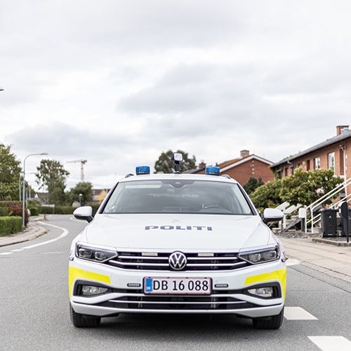 Patruljevogn i boligkvarter