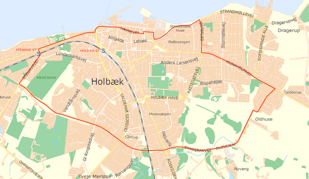 Kort visitationszone Holbæk