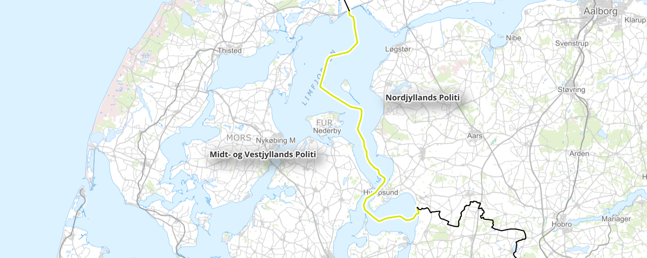 Politikredsgrænse i Limfjorden
