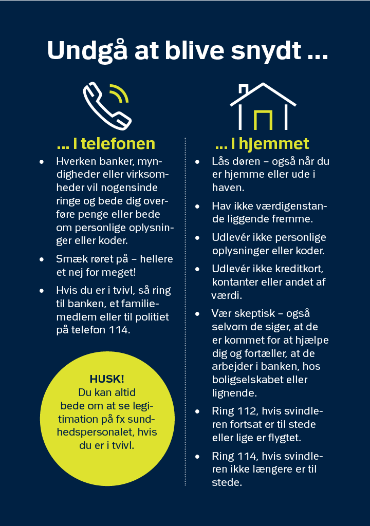Kontaktbedrageri flyer