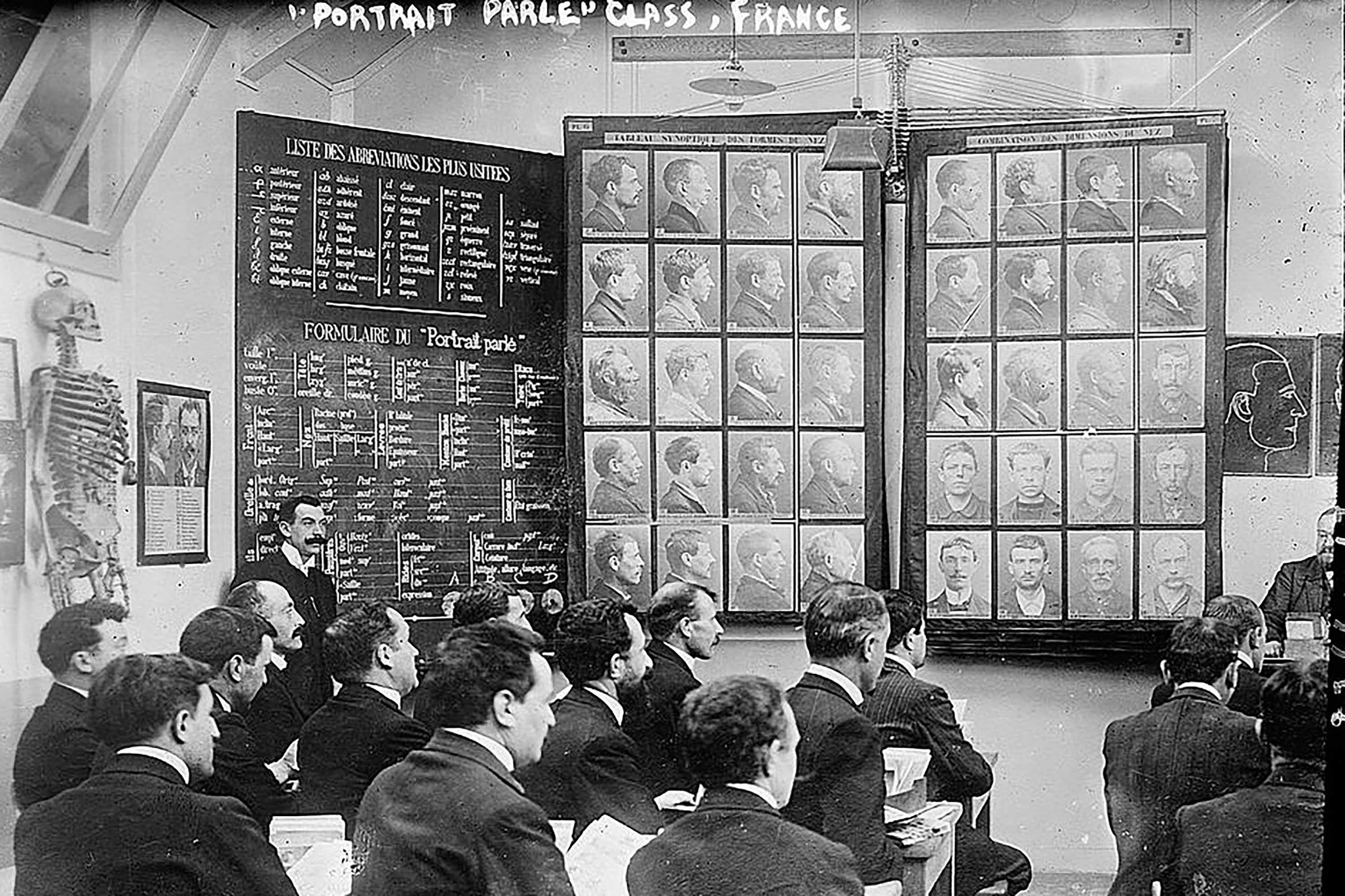Bertillions system, undervisning i Paris, Library of Congress