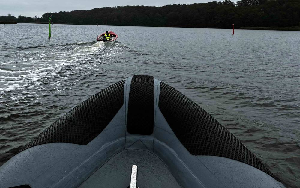 Patruljebåd og fundet jolle