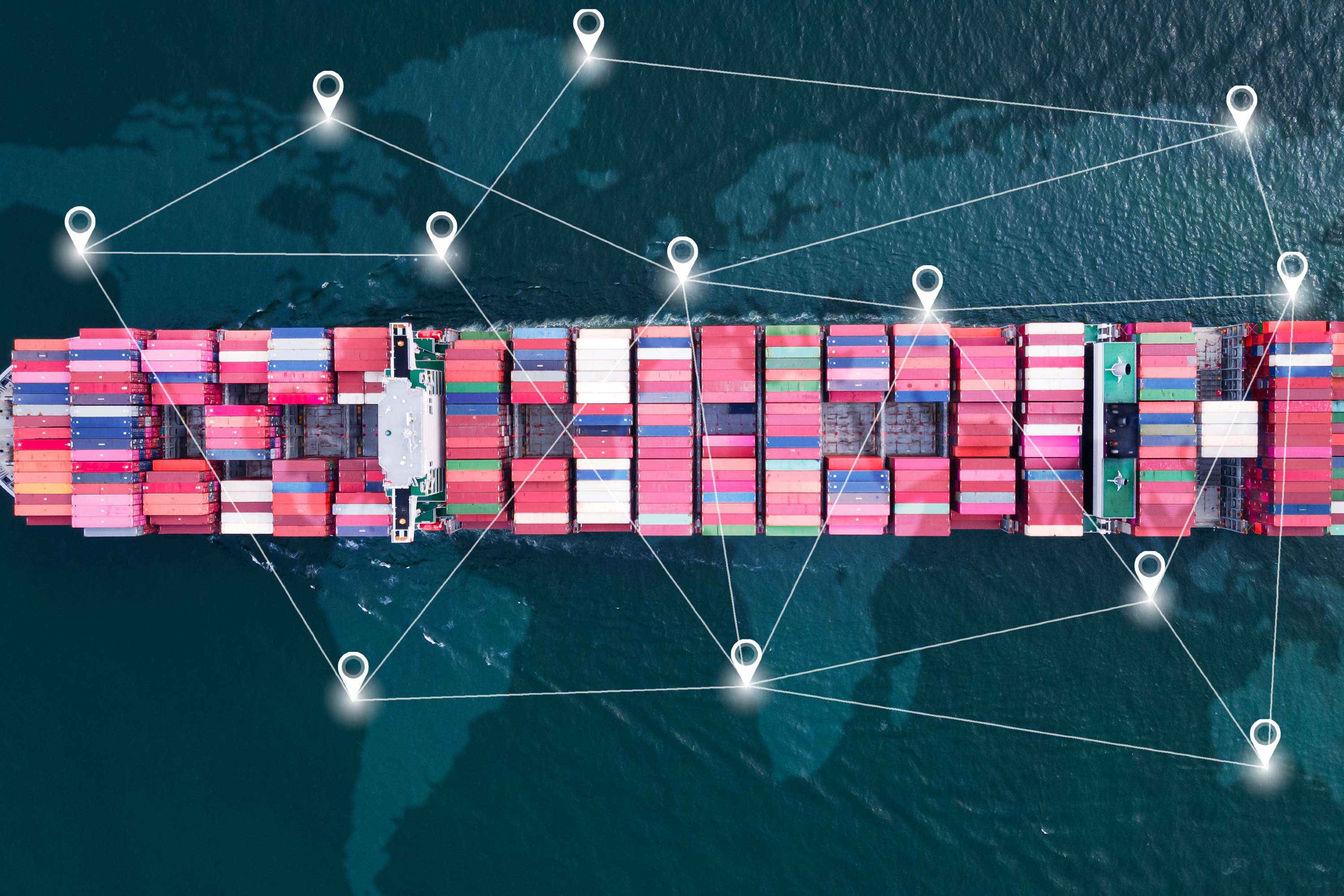 Netværk på containerskib