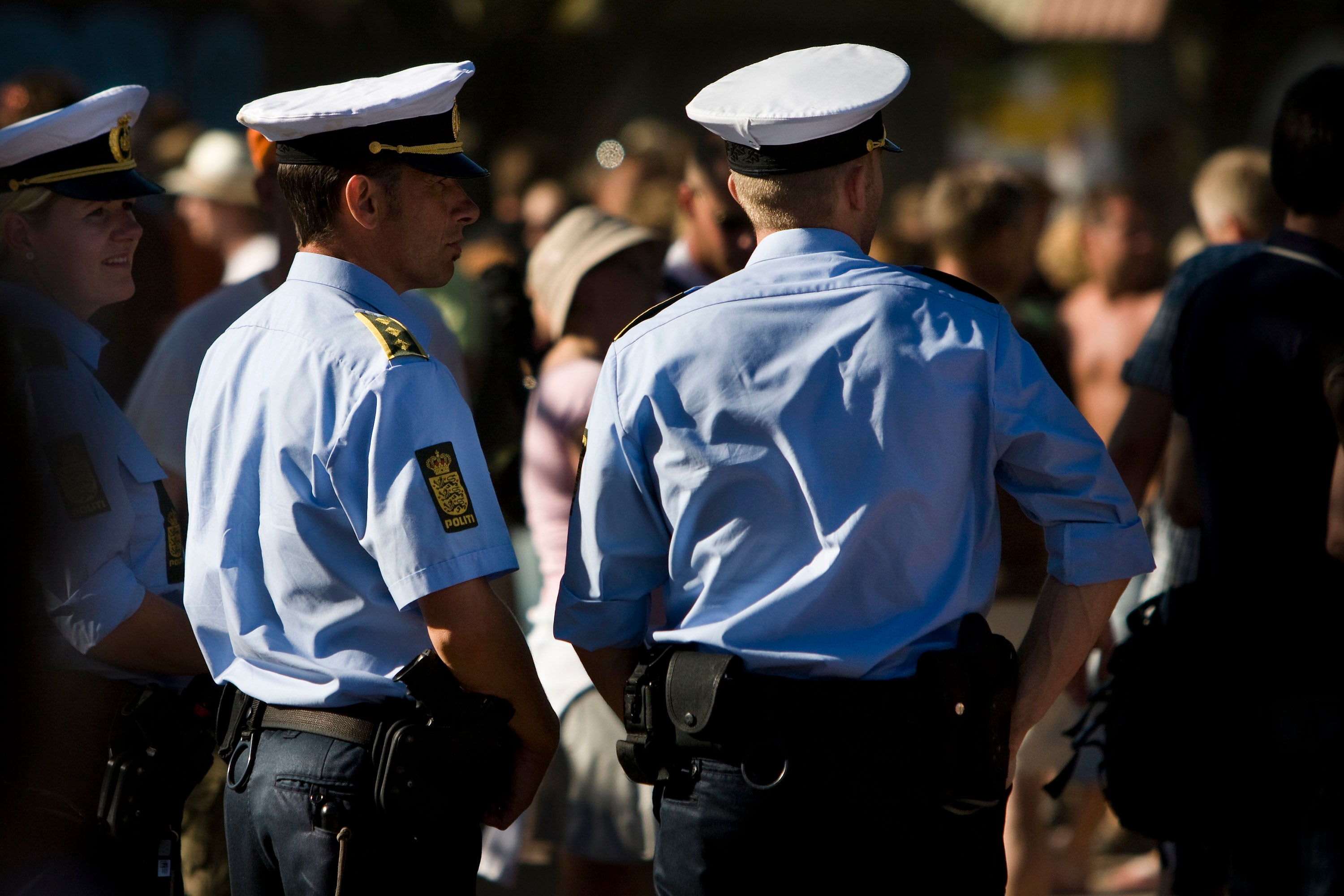 Police patrol at Roskilde Festival